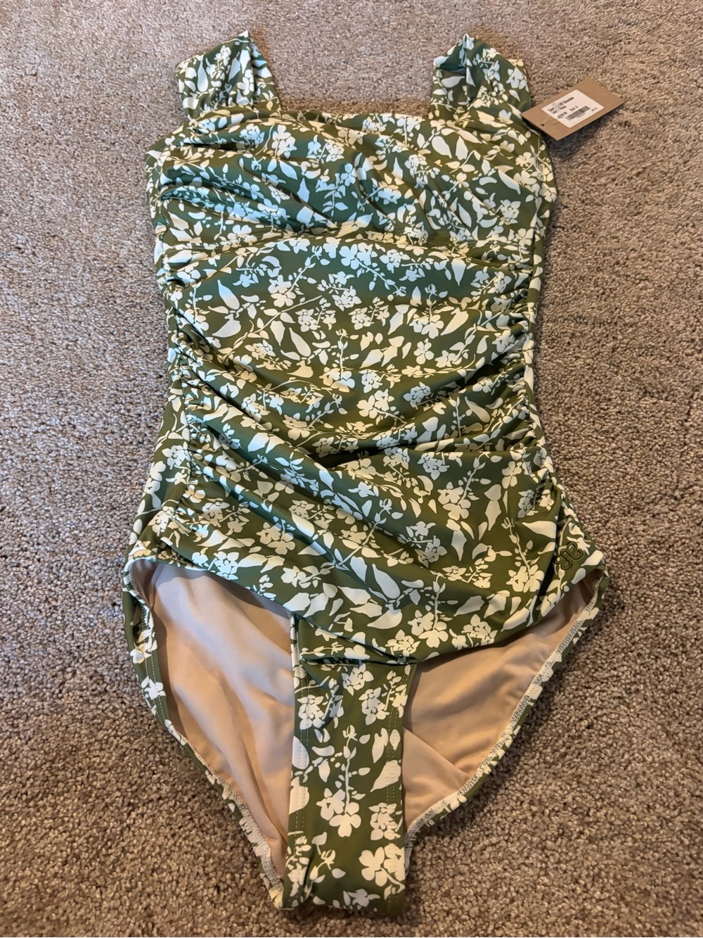 Albion Fit Ivy Green Floral One-Piece Swimsuit